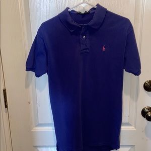Blue polo shirt